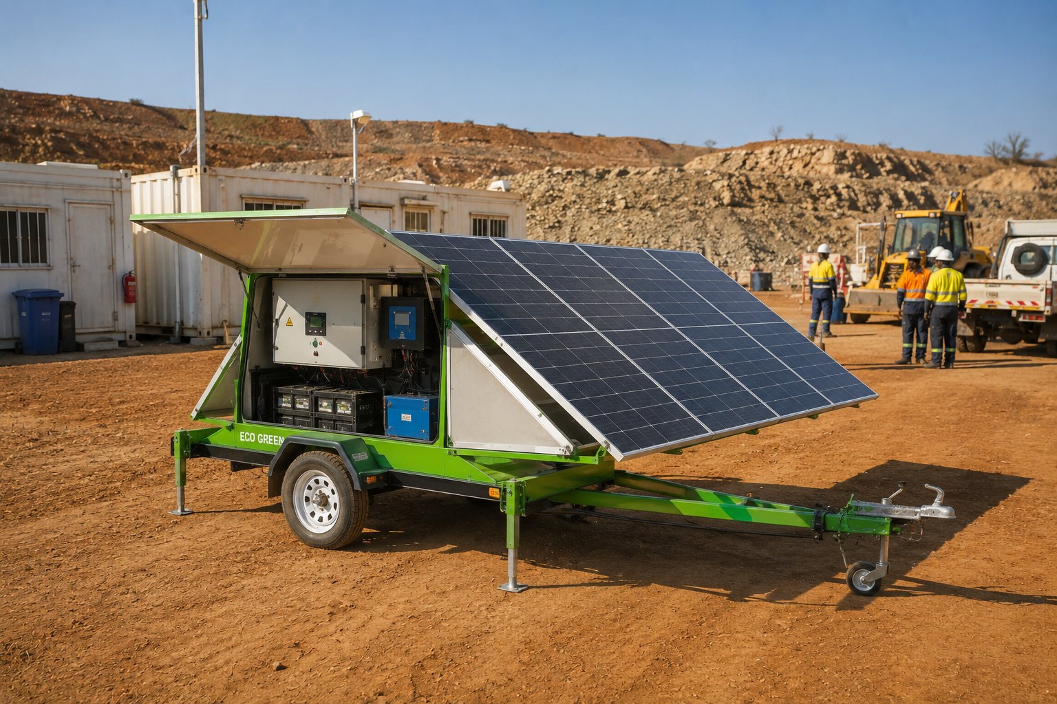 Remorque solaire tractable.